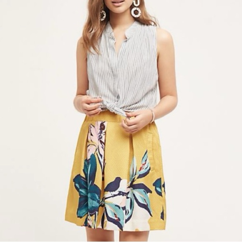 Anthropologie Maeve “Tropicale Floral” Skirt Sz 8